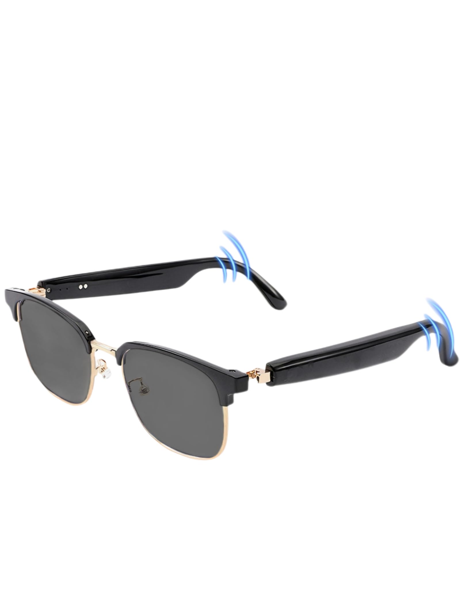 Gafas de sol inteligentes con Bluetooth AI, gafas de ciclismo con Bluetooth de oreja abierta, ligeras, manos libres, asistente de voz, traducción en tiempo real