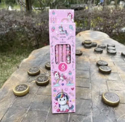 Image of 15 Pcs Unicorn Gift Combo Set For Girls Kids Unicorn Theme Gift Bag Stationery Set Age 6-8 Years 10-12 Year I Diary, Stickers, pen, pouch, scale, badge, Eraser, Wallet & Carry Bag (rose pink)