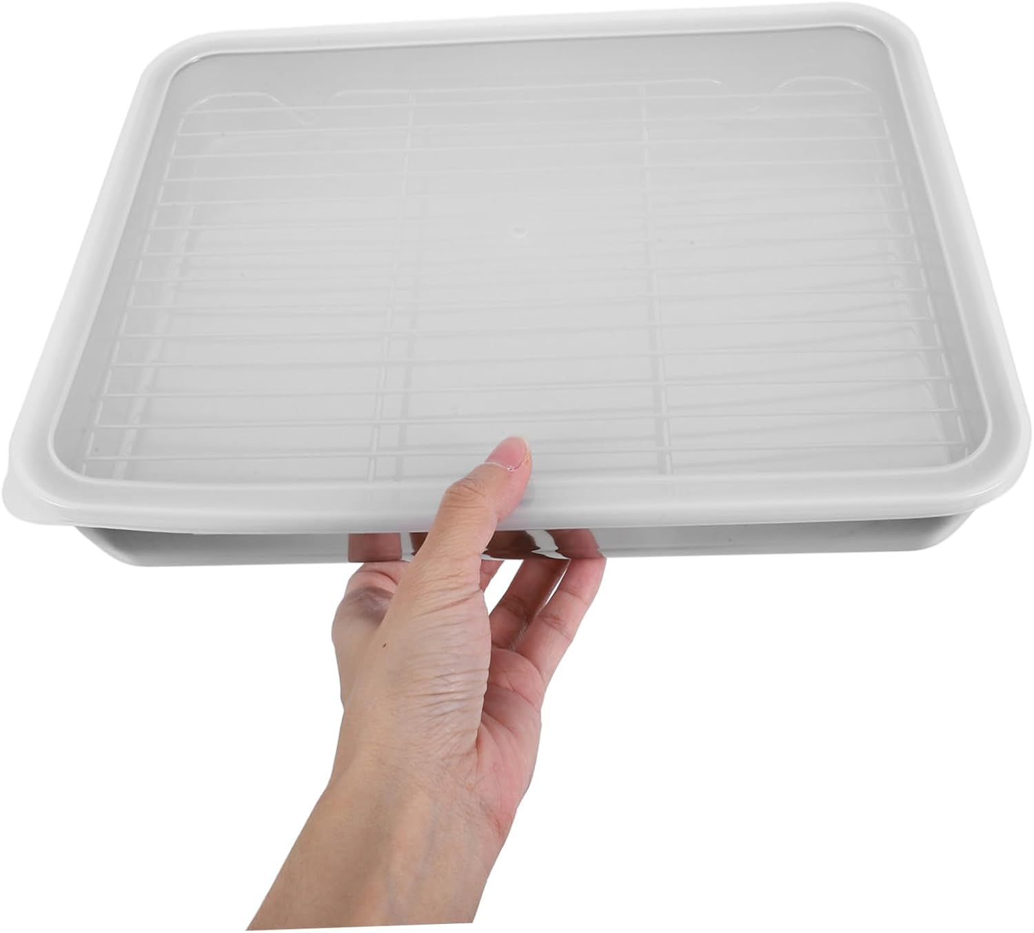 Stainless Steel Roasting Pan Rack Rectangular Baking Tray for Roasting Baking and Cooking Design for Oven Use and Outdoor Bbq