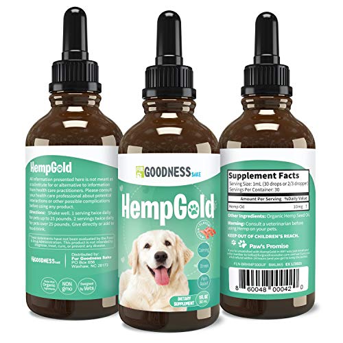 Fur Goodness Sake Hemp Oil for Dogs and Cats - Pet Hemp Oil