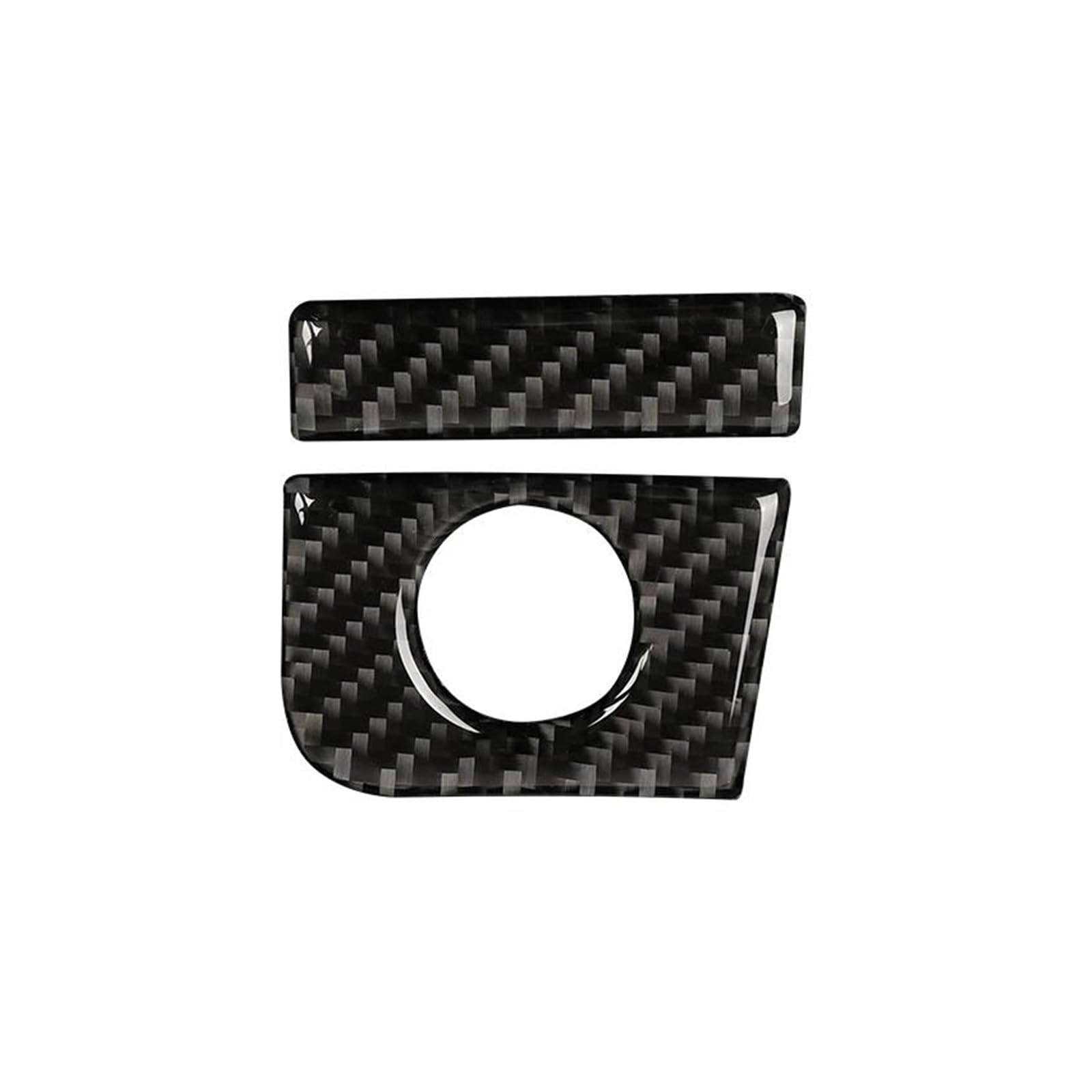 Car Interior for for Mustang GT 2015-2020 2021 Accessories Carbon Fiber Interior Car Co-Pilot Storage Box Switch Panel Cover Trim Stickers(Black(RHD))