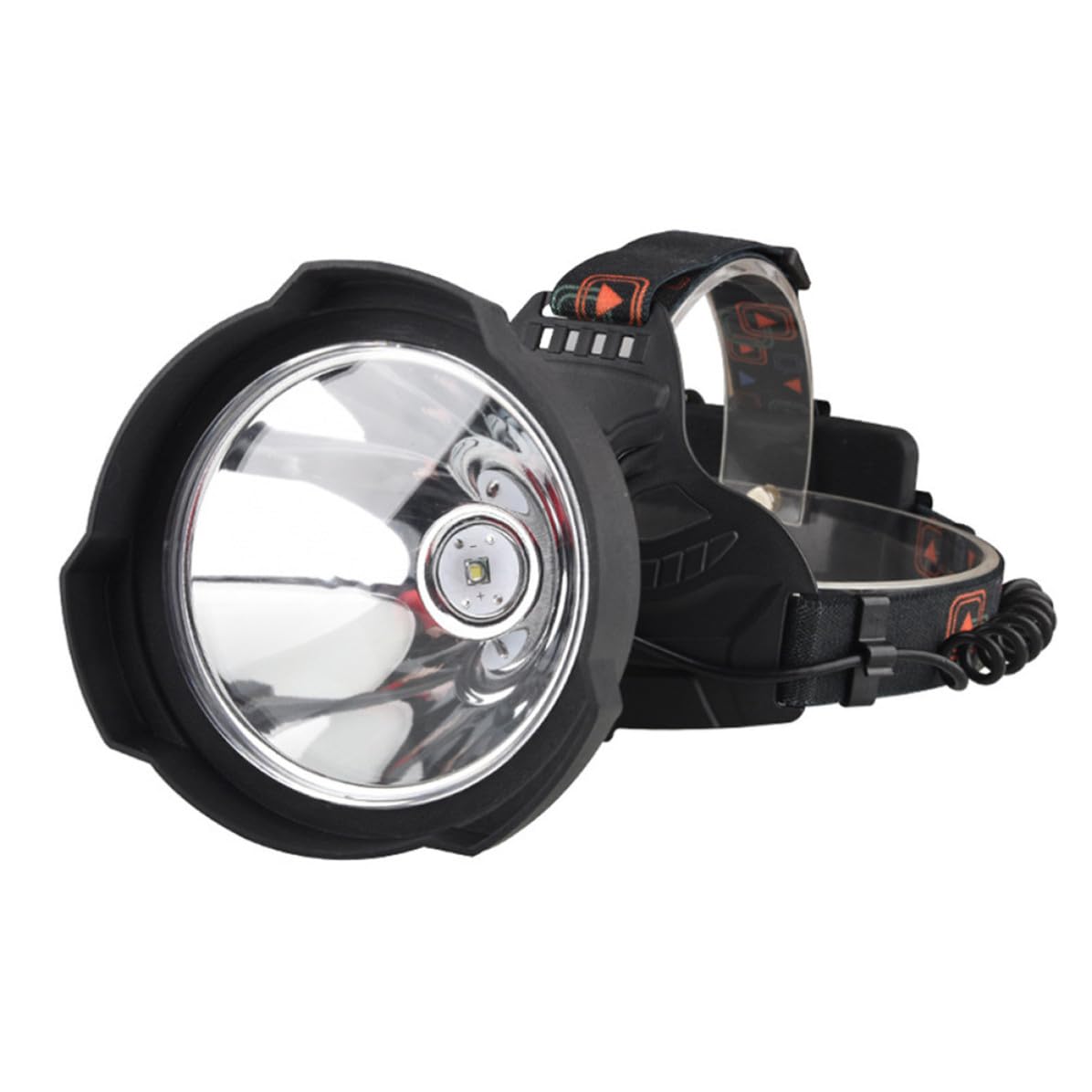 Lampada Frontale Ricaricabile LED 3 Modalità di Illuminazione Nero, e Antiruggine per Campeggio e Escursionismo All'aperto