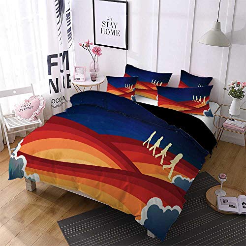 Ste-X Ensemble De Housse De Couette Facile d’entretien | Taille du Lit Double | La Literie des Beatles (220 x 240 cm… - Les Beatles, Paul McCartney, John Lennon, RIngo Starr, George Harrison Ste-X Ensemble De Housse De Couette Facile d'entretien | Taille du Lit Double | La Literie des Beatles (220 x 240 cm… – Image 4