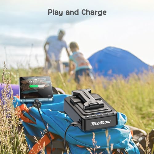 TechGlow TechGlow Foldable Cellphone Stand with Bluetooth Speaker Power Bank 360° Rotatable Phone Stand L40 の商品画像 3