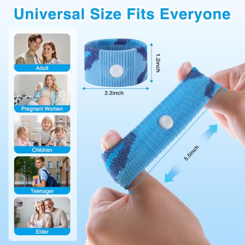 Image of Motion Sickness Bracelets for Adults and Kids Motion Sickness Bands Nausea Relief for Pregnant Women Acupressure Nausea Relief for Car, Sea, Air Sickness