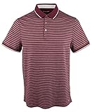 Michael Kors Men's Lyocell Striped Polo Shirt-C-XL Cordovan