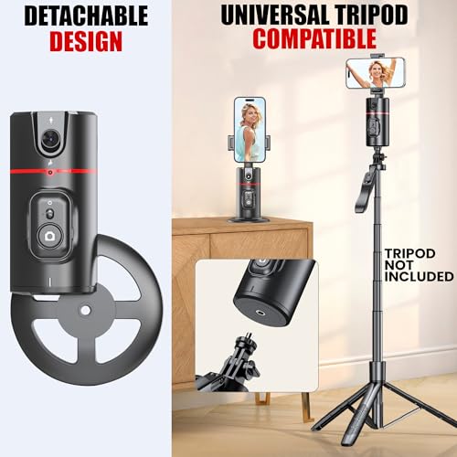 Image of WeCool 360 Rotational Ai Powered Auto Face Tracking Tripod with Remote,Palm Gesture Control for Vlog,Streaming & Video Recording