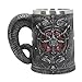 Jarras de Cerveza de Calavera Medieval Dark Demon Whisky Whisky Taza De Cerveza Tankard Acero Inoxidable Cerveza Steins (Color : Painted, Tamaño : 600ml)
