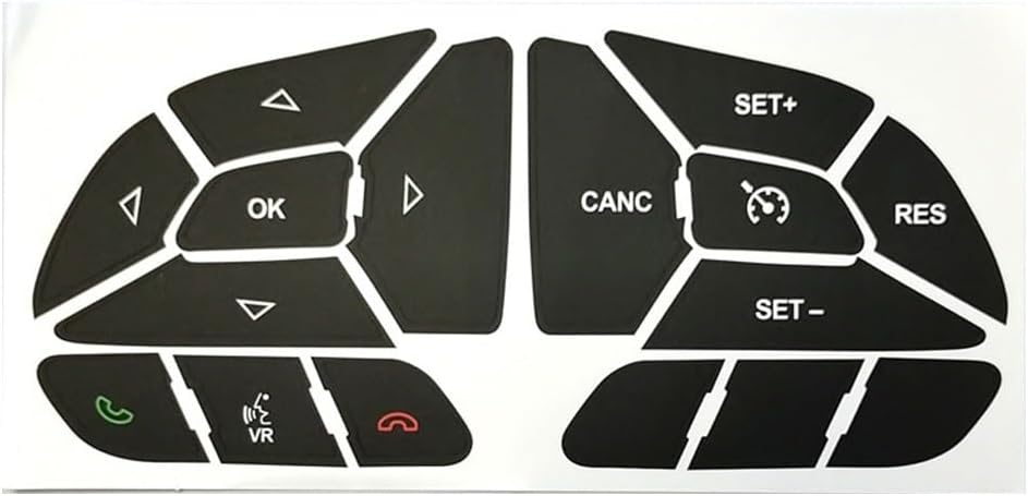 Steering Wheel Button Repair Decals Interior Control Switch Stickers ...