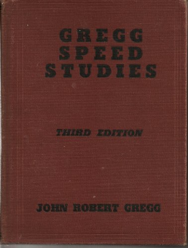 Gregg speed studies, B0007DSDKO Book Cover