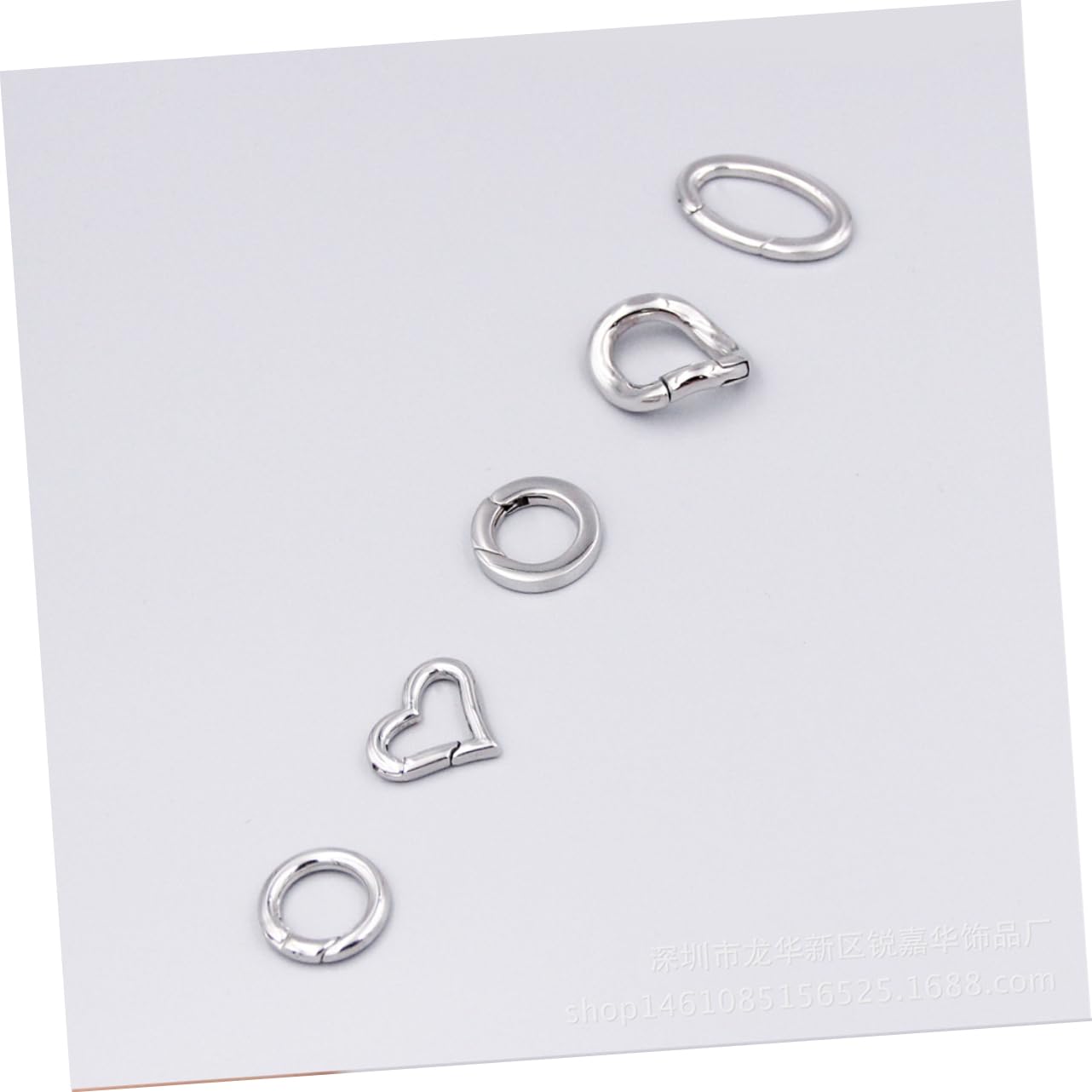 Gadpiparty 3 Set Chiusure Forma Cuore Acciaio Inossidabile Moschettone Multifunzionale Per Outdoor Attività E Alpinismo Resistente E Leggero 2 Pezzi*3