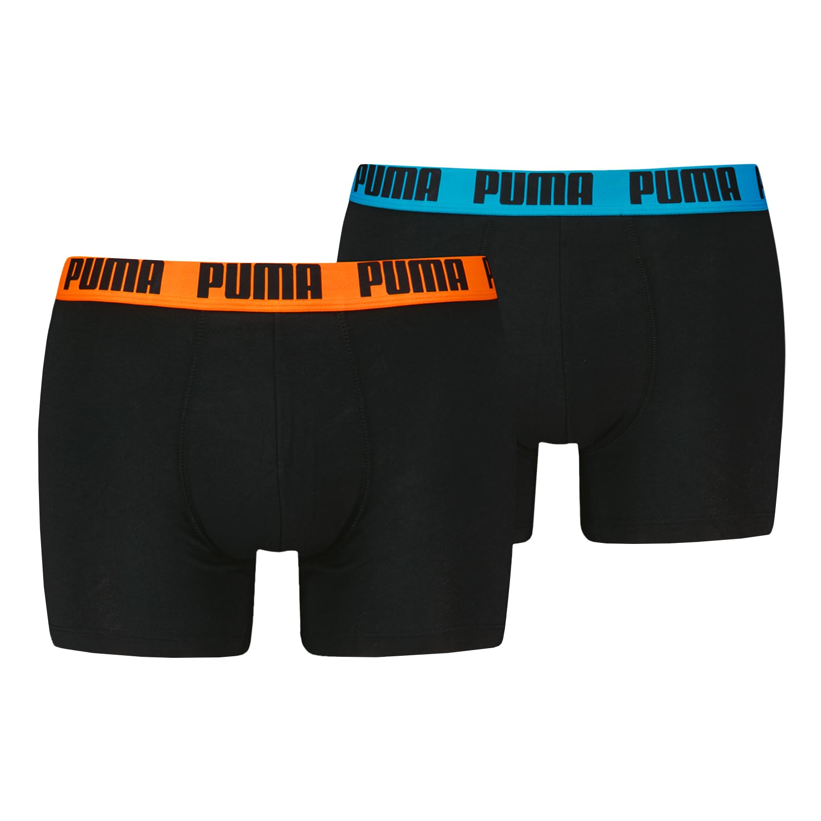 PUMA Herren Boxer Boxershorts Shorts Unterhosen Comfort Stretch 2er Pack, Farbe:Schwarz, Größe:S, Artikel:-009 Black pop
