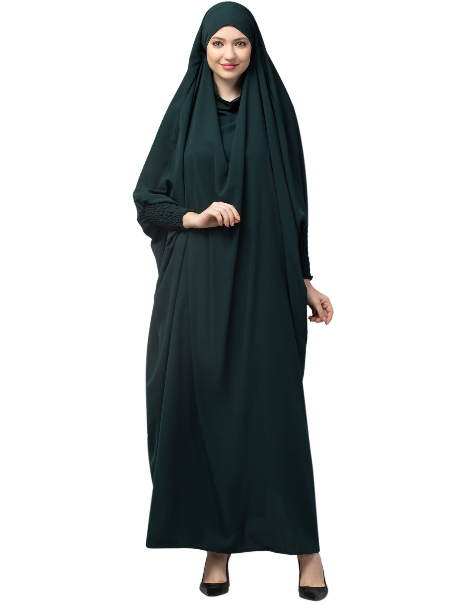 NAZNEEN Smoking Sleeve Tie at Back Ready To Wear Instant Full Size Jilbab-image-31