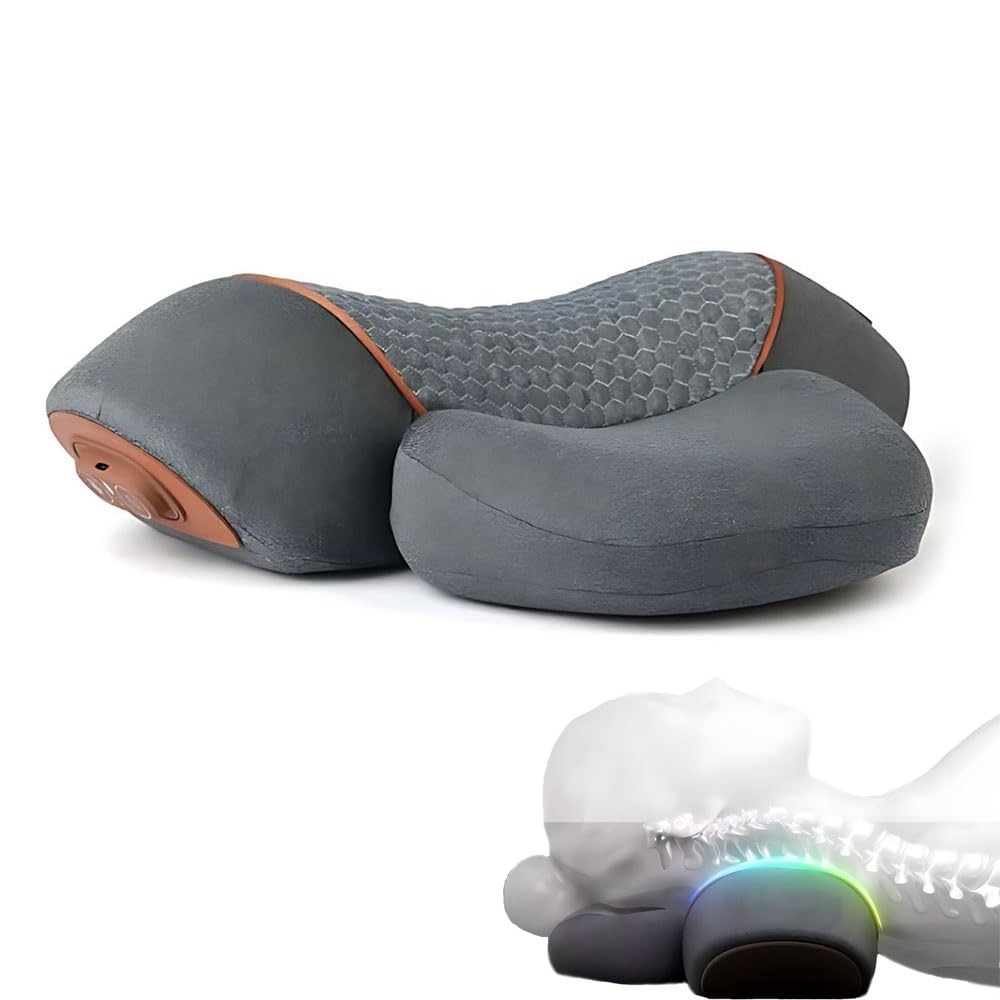 Callixe Thera Pillow Massage Neck Hump 3-in-1 Comfort Support for Neck Shoulder Upper Back, Portable Relaxation for Home Office Travel