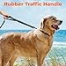 Euqvunn Hundeleine mit Bungee 1,4 bis 2 m | Schleppleine für große mittelgroße Hunde | Doppelter Weich Gepolsterter Griff | Stoßdämpfende | Reflektierend für Nachttraining & Spaziergänge | Schwarz