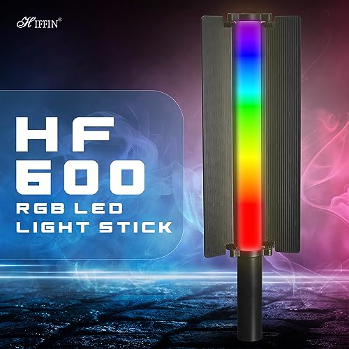 HIFFIN (HF-600 RGB) Portable Light Wand Handheld RGB LED Stick Light for Photography, 2500K-9900K Adjustable, 24 Fx Light Effect, Power 24W, Barndoor, 5200mah in Built Battery - Image 4