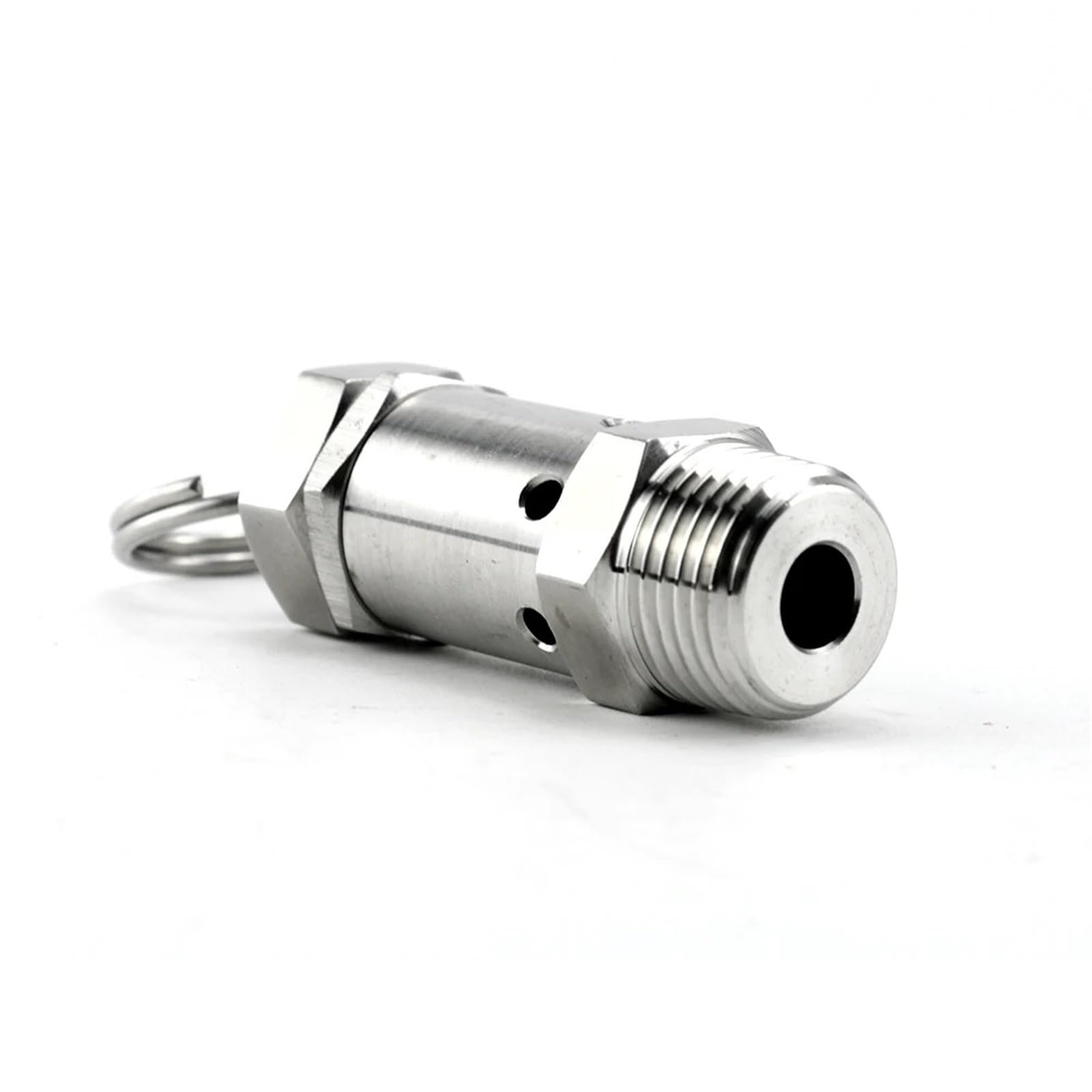 Válvula de seguridad sanitaria BSPT macho 304 de acero inoxidable de 1/10.2 cm 1/5.1 cm para compresor de aire DN8 (1/5.1 cm, 8 BAR_1 unidad)
