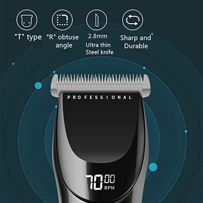 Hair Trimmer Luxury Wireless Charge T Hair Clipper 3500mah 10H Hair Trimmer Stainless Steel Head Professional Barber Cutting for Men Machine Hair Care and Styling