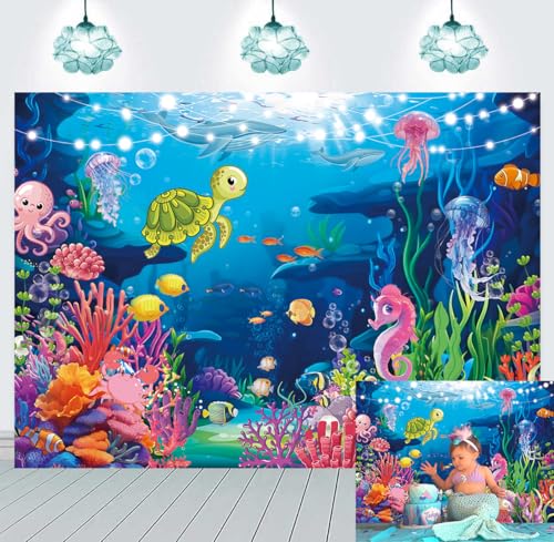 Fondo fotográfico tema marino 240x180 cm miniatura 1