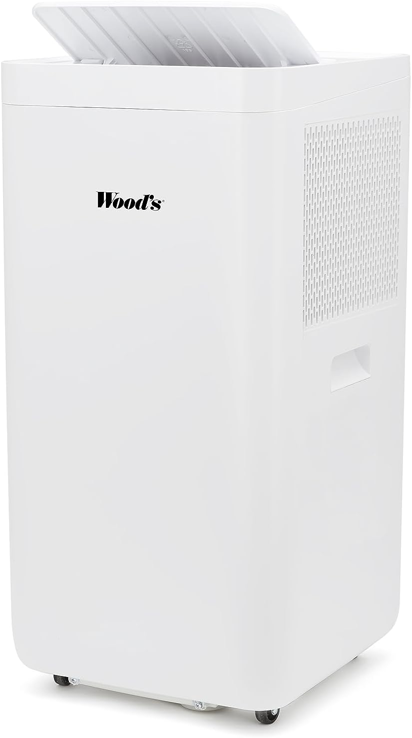 Жогорку view of Wood's Como 12k Smart Air Conditioner with lid open