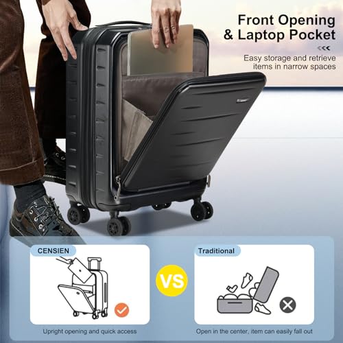Censien SCH097 Expandable Carry On Luggage Airline Approved thumb #2