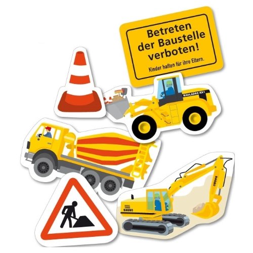 24 Stück XXL Konfetti Baustelle Tischdekoration Kindergeburtstag Cover
