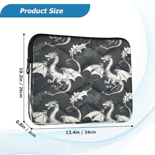 Funda portátil impermeable 13-14 pulgadas con diseño dragones miniatura 3