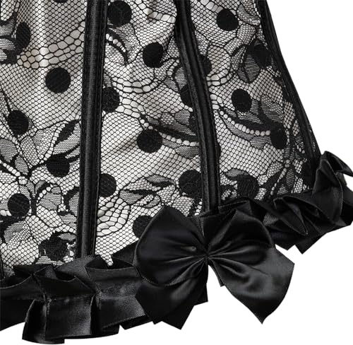 Image of Women's Lace up Gothic Jacquard Shoulder Straps Tank Overbust Shaper Corset Bustiers Top