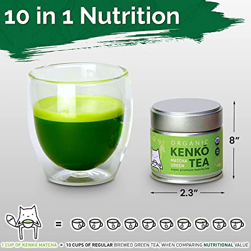 Kenko Matcha Green Tea Powder [Usda Organic] Highest Ceremonial Grade, Authentic Japanese, Premium 1St Harvest, 1 Oz (30 Servings) #TOP3