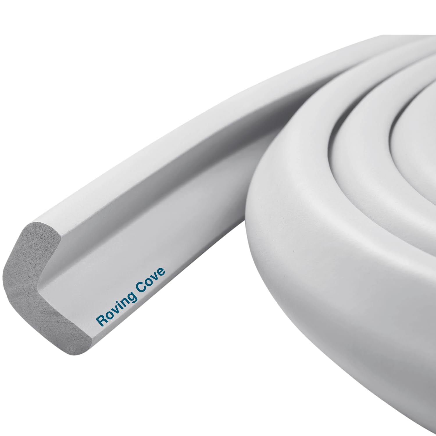 Roving Cove HeftyFit Edge Protector for Baby Proofing (6ft Large Edge Only), Heavy-Duty Soft Furniture Edge Bumper Guards, Desk Edge Cushion, Wall