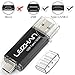 LEIZHAN USB C Flash Drive 32GB Type C Thumb Drive for Samsung Galaxy S10, S10e, S9, S8, S8 Plus, LG G5 G6, Google Pixel XL Data Storage Photo Stick USB 3.0 Type C Pendrive, Black