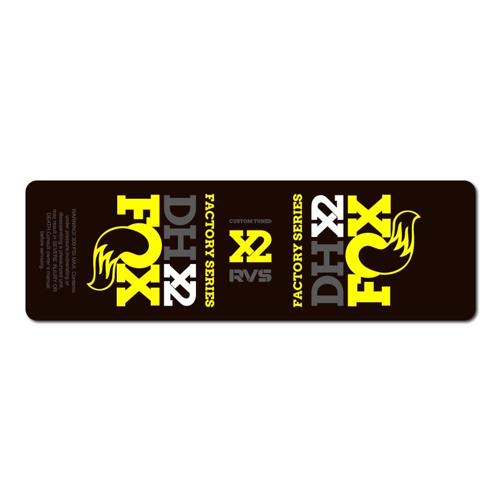 STAR SAM Autocollants Compatibles Avec Amortisseur De Vélo Fox DHX2 2018 Gris 1 Cm