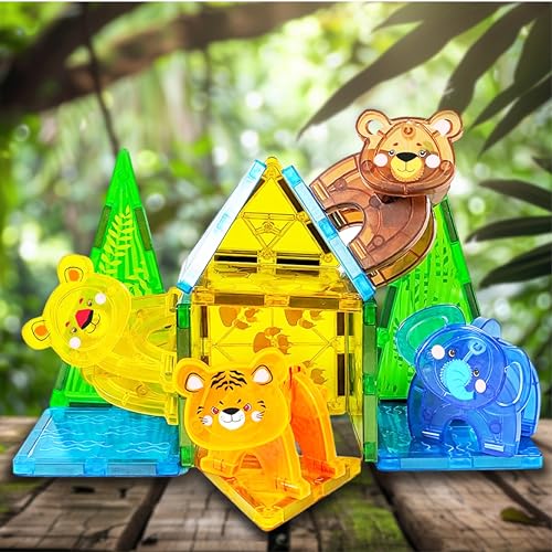 ToyMagic Magna Play Magnetic Building Tiles 16 PCS|3D Magnetic Construction Toy|STEM Creativity Educational Toys for Age 3+ Year Old Girls and Boys, with Storage Bag & Cartoon Paper|Made in India (B0D7HXYMV9) Amazon Price History, Amazon Price Tracker