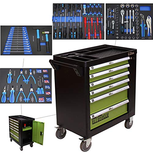TrutzHolm® Werkstattwagen Profi XL bestückt gefüllt 6 Schubladen mobiler Werkzeugwagen 1 TrutzHolm® Werkstattwagen Profi XL bestückt gefüllt 6 Schubladen mobiler Werkzeugwagen