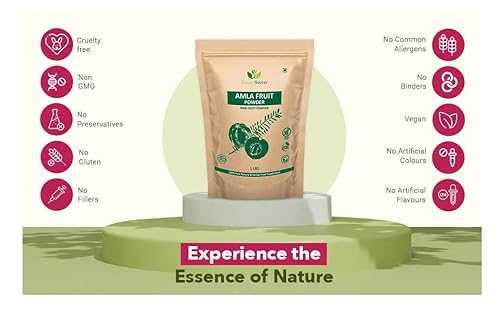 Miniatura 8 de Amla Powder - Bayas silvestres Amla de 1 libra (16 onzas)  No irradiadas  Sin gluten crudo  Sin conservantes (16 onzas (1 paquete))