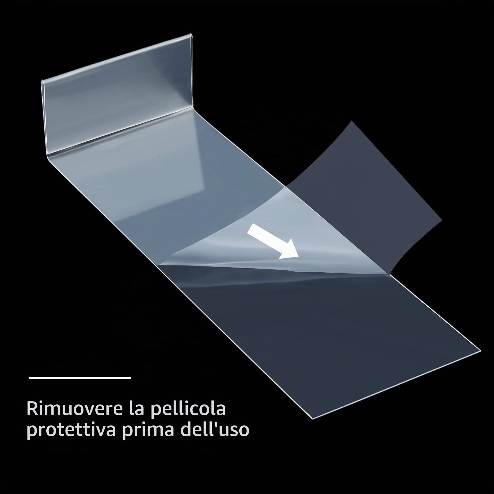15 Portaetichette Mobili per Scaffali Targhe Trasparenti per Scaffali Marcatori per Scaffali per Librerie Supporto per Esposizione di Etichette per Libri Aula (9,06 x 3,03 x 1,57 Pollici)