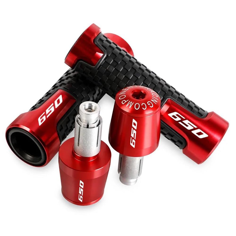 Poignées de guidon de moto en aluminium CNC et capuchon de barre rouge Z650
