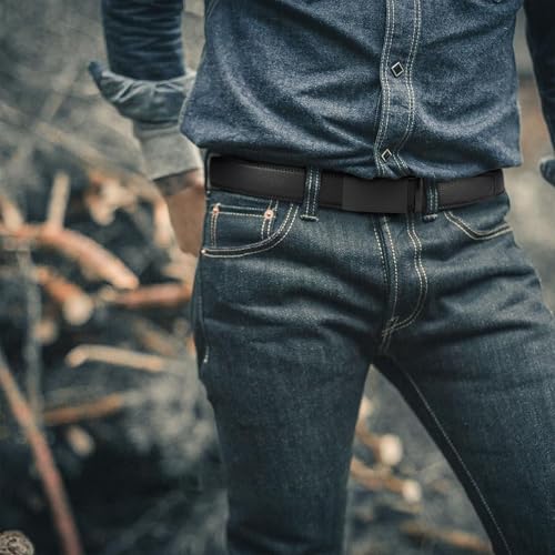 Image of CHAOREN Leather Ratchet Belt Men 2 Pack - Customizable Fit, Effortless Style (35mm)