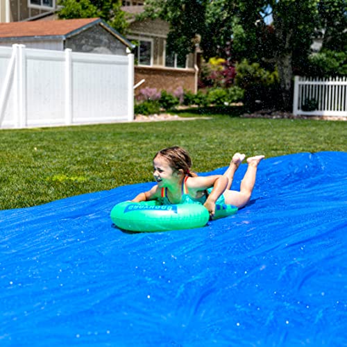 BACKYARD BLAST - 75' X 12' Heavy Duty Waterslide - includes 2 Riders, Carrying Bag - Extra Thick to Prevent Tears & Rips - Easy to Assemble