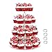 SOQKEEN Alzata per Torte, Alzata per Dolci Rotonda in Acrilico a 4 Livelli con Base per Alimenti per la Decorazione di Feste a Tema di Compleanno di Nozze