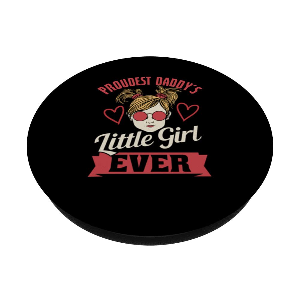 Proudest Daddy´s Little Girl Ever Fathers Day Idea PopSockets Swappable PopGrip, Black - Image 2