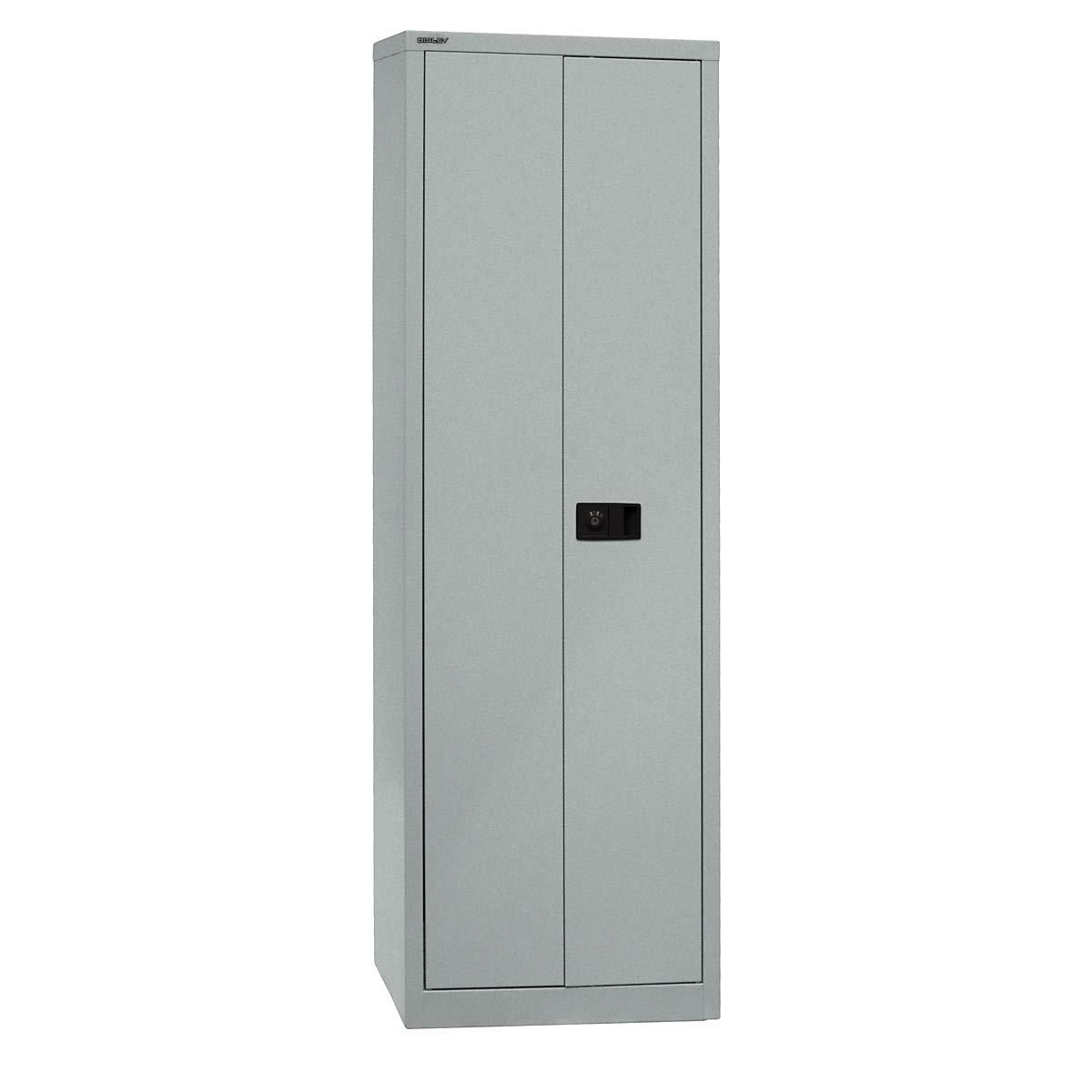 BISLEY Flügeltürenschrank Universal, 4 Fachböden, 5 OH, B 600 mm, Metall, 645 Lichtgrau, 40 x 60 x 195 cm