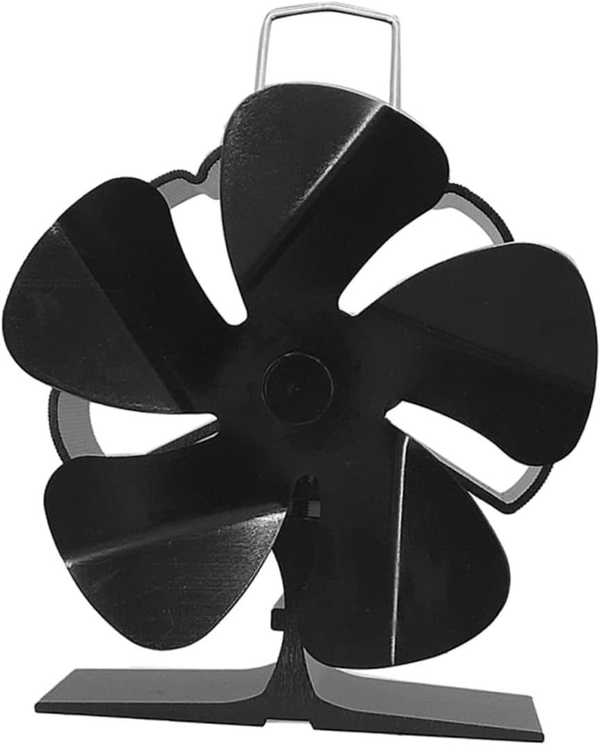 STOBAZA 1pc Heat Powered Stove Fan Silent Efficient Warm Air Circulation for Fireplaces and Outdoor Use Construction No Electricity Required Comfort