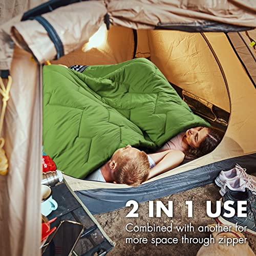 VILLEY Sleeping Bag para Camping, Ligera para Mochilero con Funda de Transporte para Adultos y Niños miniatura 4