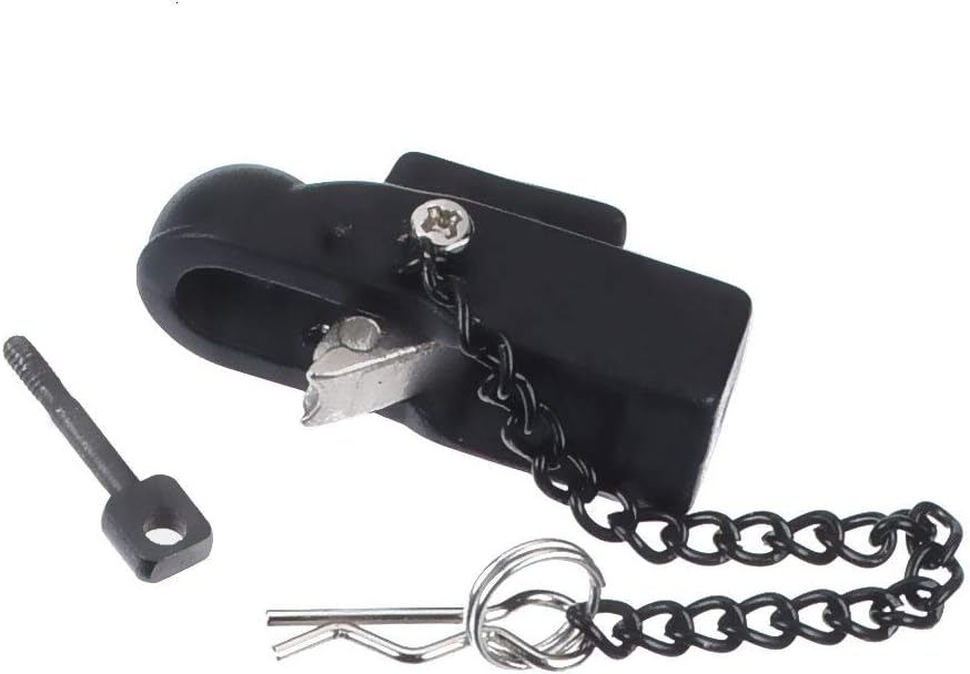 kingsea Metal Hitch Trailer Hook Link Component Trailer Hitch Receiver Compatible with TRX4 Axial SCX10 1/10 RC Crawler Trailer Hook Tow Hitch Tow Hook Drop (Hook + Coupler)