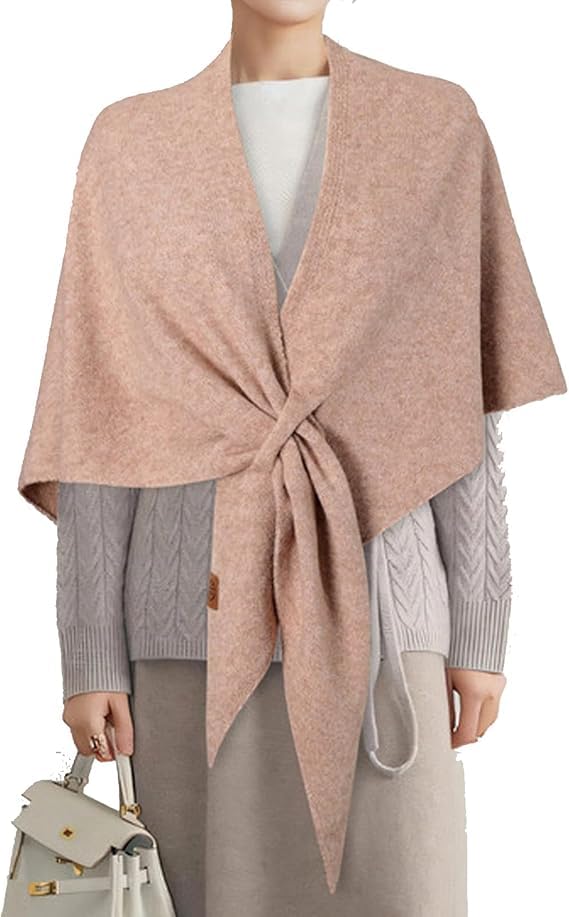 Subsequenti Shawl,Women's Solid Color Scarf Shawl Wraps with Loop Casual Soft for Daily Wear2
