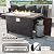 Kullavik 11PCS Outdoor Patio Furniture Set,PE Wicker Rattan Sectional Sofa Patio Conversation Sets with 43" 55000BTU Gas Propane Fire Pit Table,Swivel Rocking Chairs Set,Grey