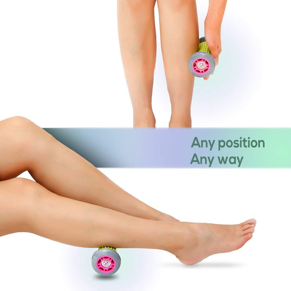 Pejoye Foot Massager Roller, Acupressure Reflexology Massage Roller for Feet, Calves, Back - Plantar Fasciitis & Muscle Tension Relief, Grey 3