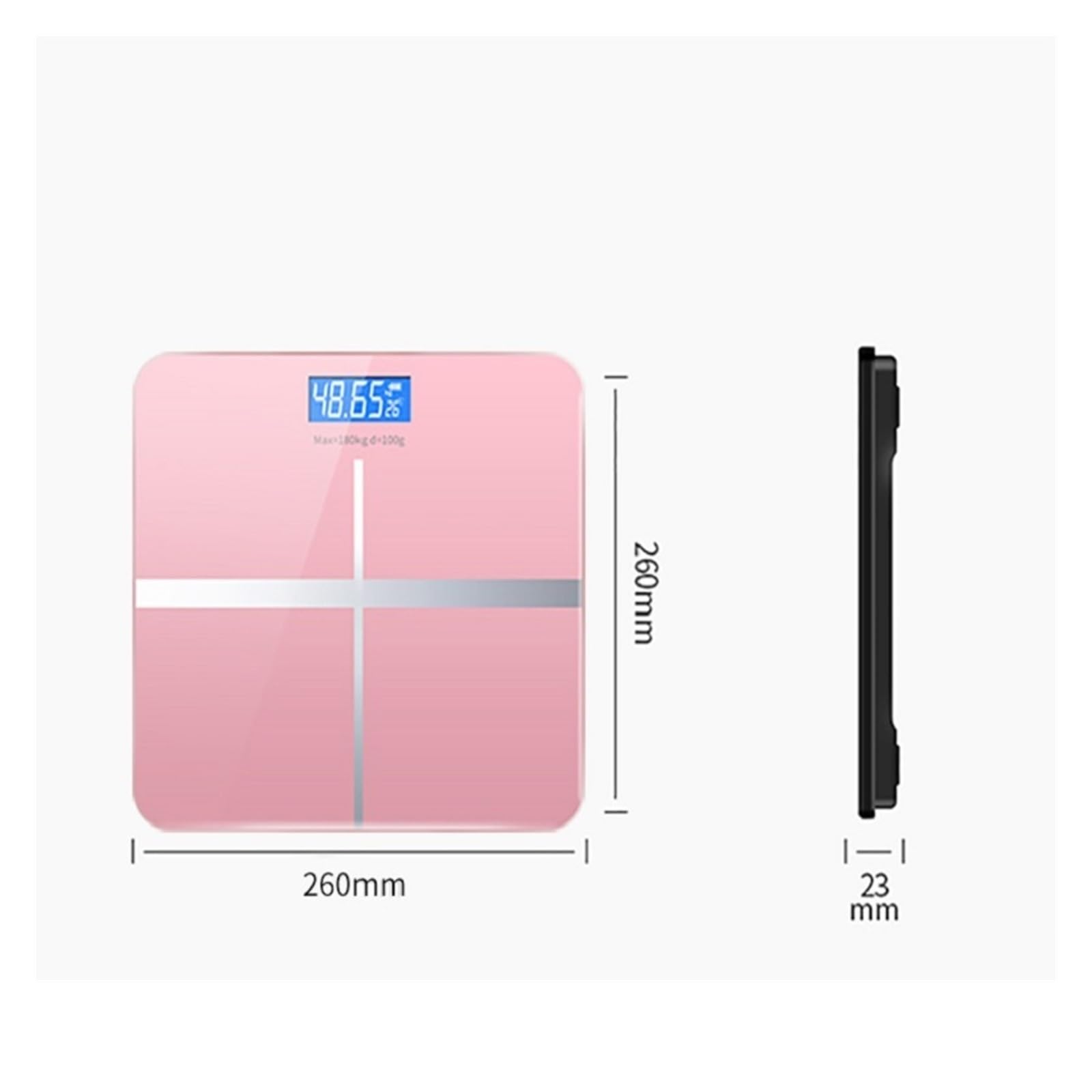Bilancia Digitale Wireless Intelligente In Vetro For Il Grasso Corporeo Elettronica Da Bagno Con Display A LED For Ricarica USB Preciso E Facile Da Leggere(White weight scale)