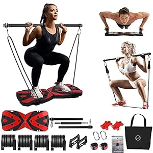 Portable-Home-Gym-Workout-Equipment-with-12-Exercise-Accessories-Including-Heavy-Resistance-BandsAbs-WorkoutPush-up-Stand-Tricep-BarPilates-Bar-and-More-for-Full-Body-Workouts-System-Men-Women Portable Home Gym Workout Equipment with 12 Exercise Accessories Including Heavy Resistance Bands,Abs Workout,Push-up Stand, Tricep Bar,Pilates Bar and More for Full Body Workouts System Men Women